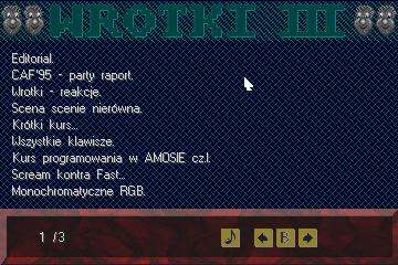 Wrotki 3 - menu główne